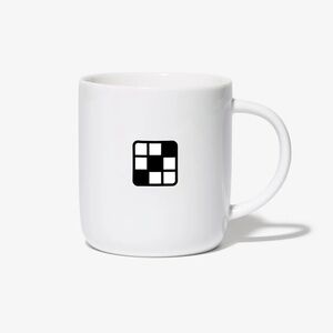 BRAND NEW, never used New York Times Crossword Porcelain White Mug!